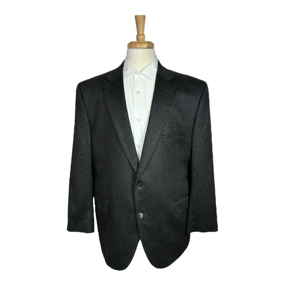 Barneys X Jack Vik Charcoal Gray Pure Cashmere Mens Blazer 48R Excellent